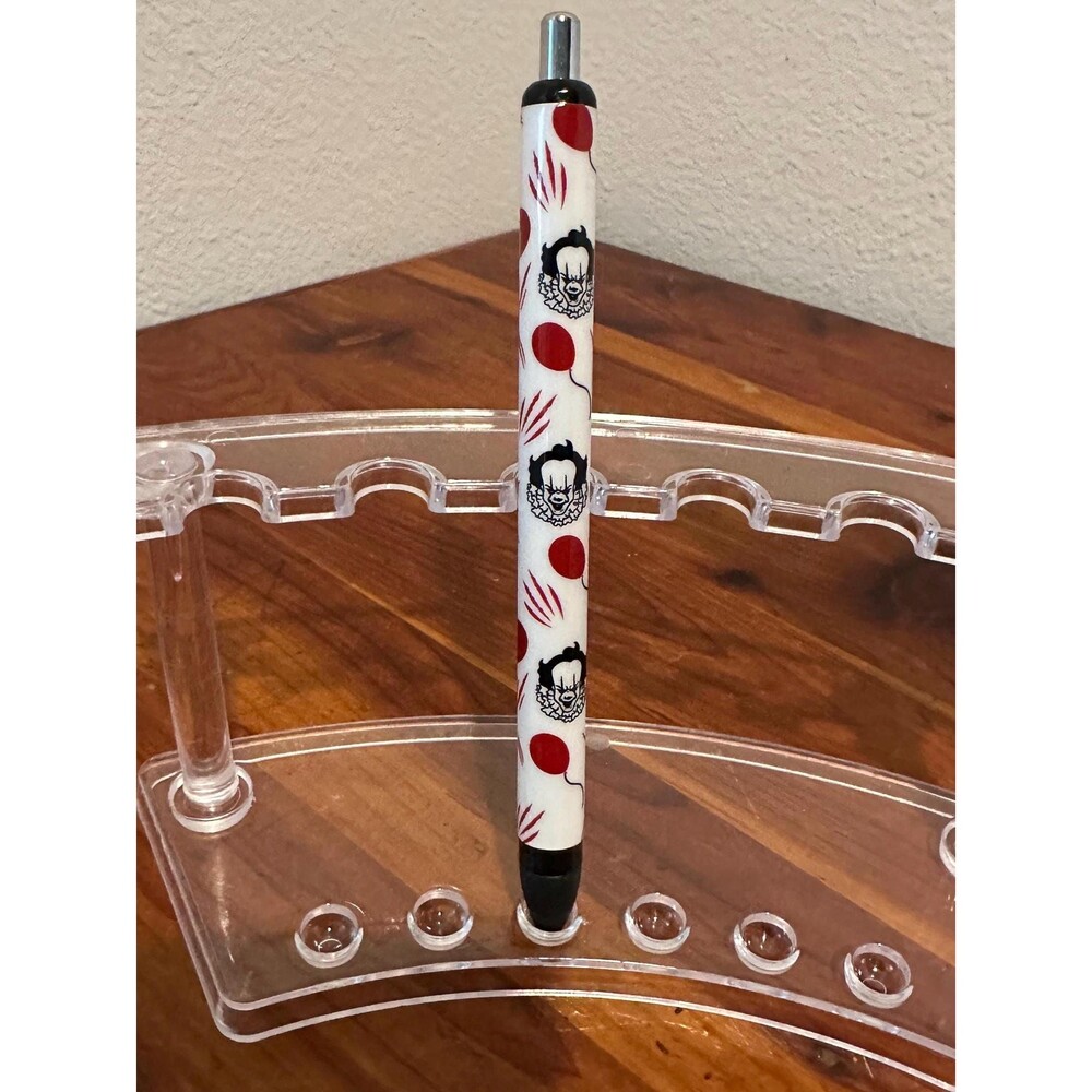 Clown face Creepy horror Inkjoy Personalized Pens, Refillable gel pens, Vinyl Wr